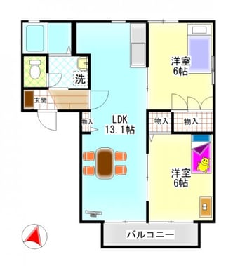 間取図 プリンス大島