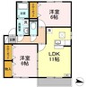 ライフモア守上　Ｂ棟 2LDKの間取り