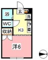 山陽本線（中国）/新倉敷駅 徒歩54分 2階 築29年 1Kの間取り