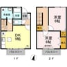 フォルトゥーナ　カーサ　Ｂ棟 2DKの間取り