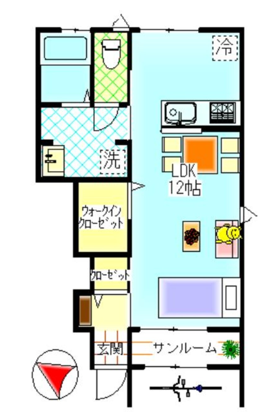 間取図 フラットB