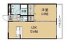 マンションフライト 1LDKの間取り