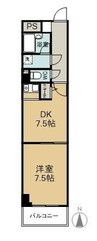 ライオンズマンション倉敷松島 1DKの間取り