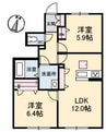 フェリシード 2LDKの間取り