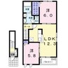 ポートレーゼ　Ⅲ 2LDKの間取り