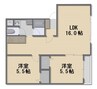 フレシア 2LDKの間取り