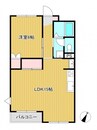 一本木ハイツ 1LDKの間取り