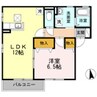 サンメゾン・小池 D棟 1LDKの間取り