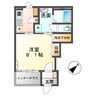 ルミエール K 1Kの間取り