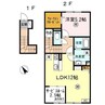 ナウ リヴィエール 1LDK+Sの間取り