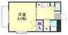 オアシス 1Kの間取り