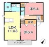 瀬戸大橋線/木見駅 徒歩56分 2階 築20年 2LDKの間取り