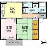 ハーモニアス明石　Ａ棟 2DKの間取り