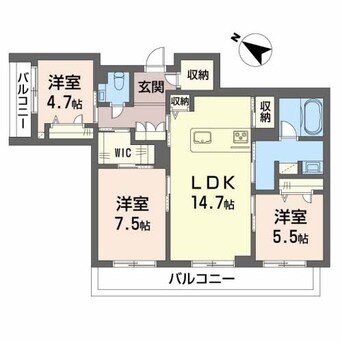 間取図 フォルトゥーナ石見