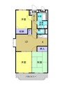 ファミーユK・A・Y 3LDKの間取り