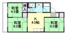コーポ田加屋　B棟 3Kの間取り