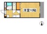 ジュネス沖新　 1Kの間取り