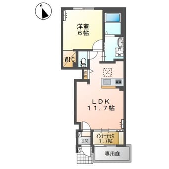 間取図 山陽本線（中国）/新倉敷駅 バス21分上成下車:停歩6分 1階 築6年