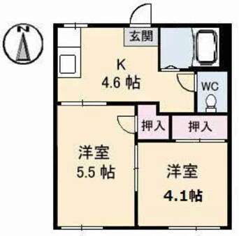 間取図 ハイツあかね　Ｂ棟