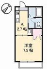 水島臨海鉄道水島本線/浦田駅 徒歩6分 1階 築29年 1Kの間取り