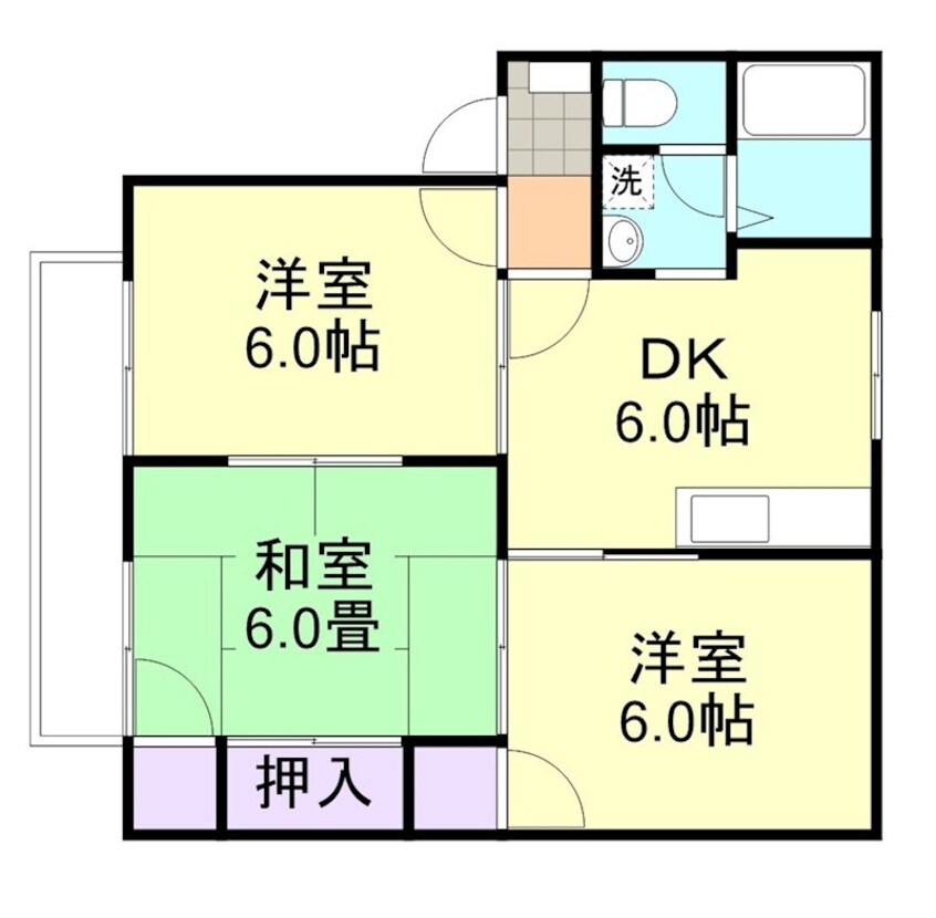 間取図 プロムナードD棟