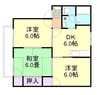 プロムナードD棟 3DKの間取り
