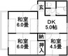コーポ岸本　B棟 3DKの間取り