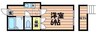クラシキ日ノ出ヴィラ 1Kの間取り
