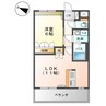 サンテ・フルール 1LDKの間取り
