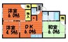 水島臨海鉄道水島本線/倉敷市駅 徒歩11分 1階 築33年 2LDKの間取り