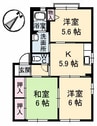シャーメゾンボヌール　Ⅲ番館 3Kの間取り