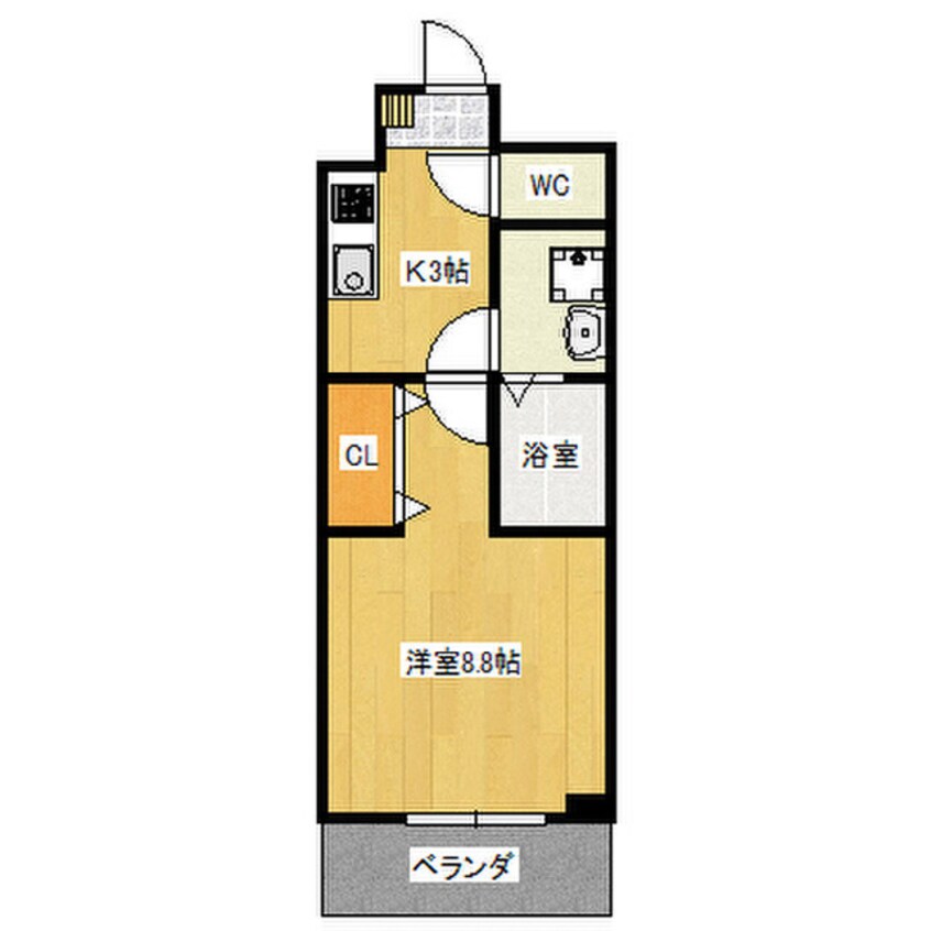 間取図 山陽本線（中国）/倉敷駅 徒歩14分 4階 築3年