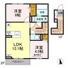 エフフォーリア 2LDKの間取り