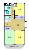 アップフィールド 3LDKの間取り
