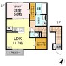 （仮）Ｄ-ＲＯＯＭ総社市小寺 1LDKの間取り