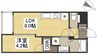 月光　新倉敷駅前 1LDKの間取り