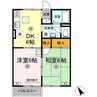 カームナガセ 2DKの間取り
