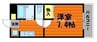 アルスアイパワー 1Kの間取り