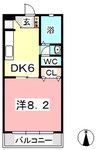 山陽本線（中国）/西阿知駅 徒歩13分 2階 築24年 1DKの間取り