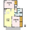 セジュールＫ1 2LDKの間取り