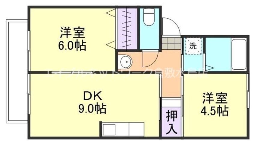 間取図 メゾンせとうちＢ棟
