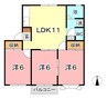 瀬戸大橋線/上の町駅 徒歩46分 2階 築31年 3LDKの間取り