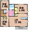 水島臨海鉄道水島本線/球場前駅 徒歩22分 2階 築18年 3LDKの間取り