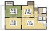 コーポ藤田 3DKの間取り
