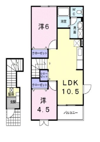 間取図 宇野線<宇野みなと線>/早島駅 徒歩13分 2階 築22年