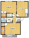 メゾン小野 2DKの間取り