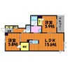 ファーストヒルズ 2LDKの間取り