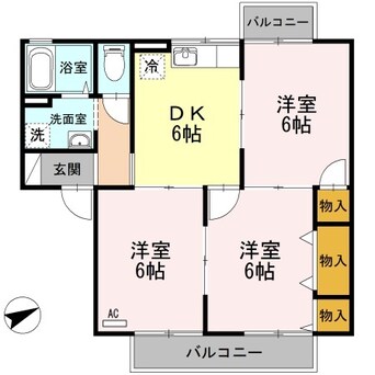 間取図 水島臨海鉄道水島本線/浦田駅 徒歩15分 1階 築25年