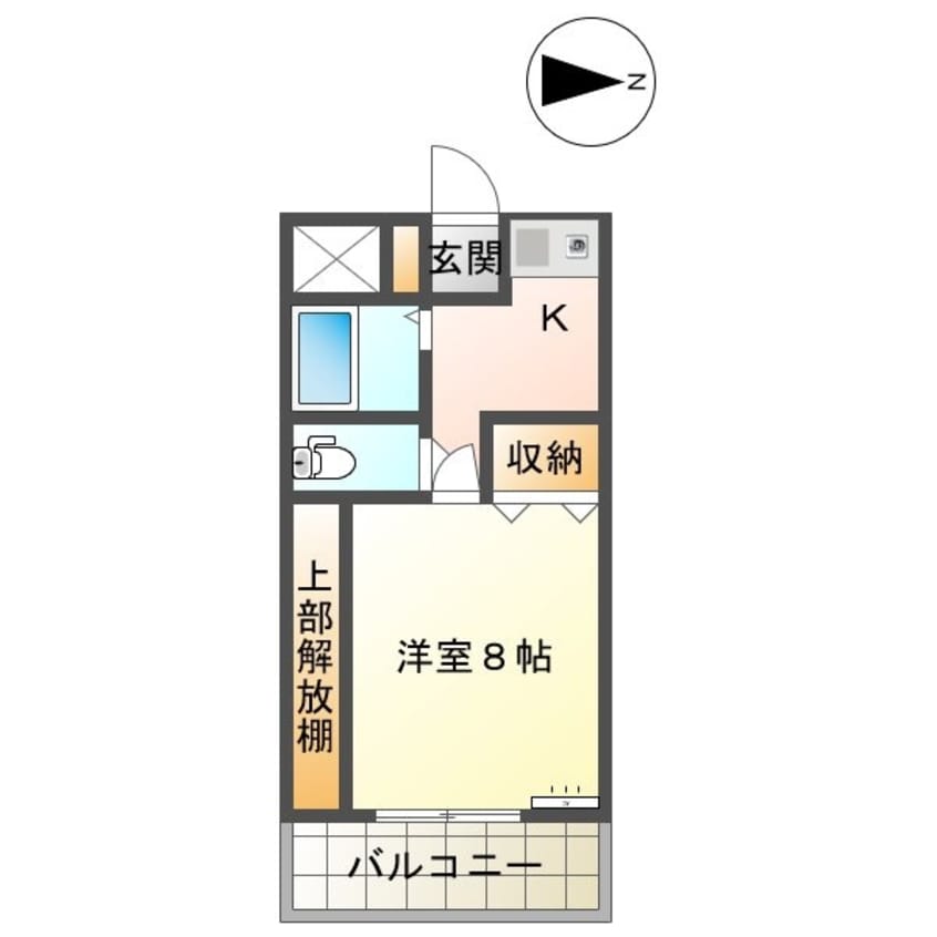 間取図 山陽本線（中国）/中庄駅 徒歩8分 3階 築26年