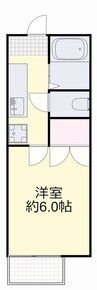 山陽本線（中国）/岡山駅 バス:65分:停歩2分 2階 築29年 1Kの間取り